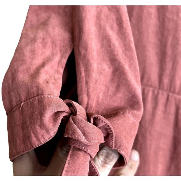 Hayden Women Size Medium V-Neck Shift Dress Button Prairie Cottagecore Boho - Picture 11 of 14